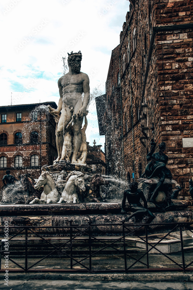 Statue von einem Brunnen in Florenz 