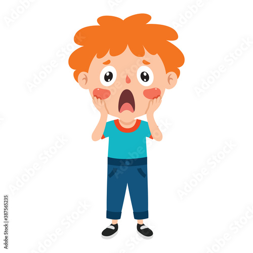 Poses And Expressions Of A Funny Boy