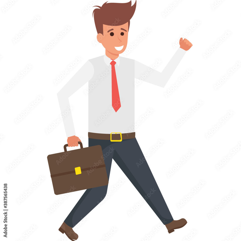 A businessman with documents case, illustration image
A businessman with documents case, illustration image