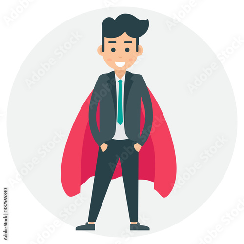 
A well suited manager in super cloak showing exceptional managerial propensity
