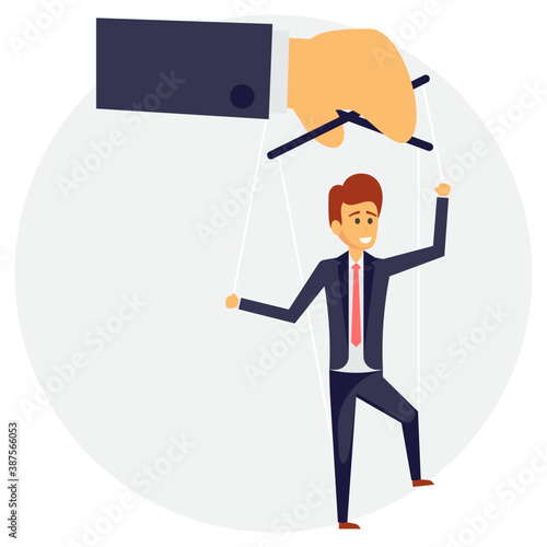 
String manipulation puppet businessman, controlling and using businessman unfairly or dishonestly under the influence
