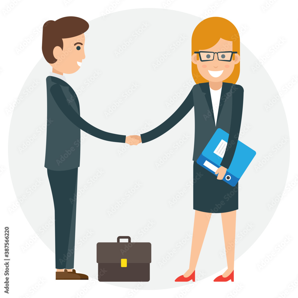 Business person talking about any official matter, business discussion icon
Business person talking about any official matter, business discussion icon