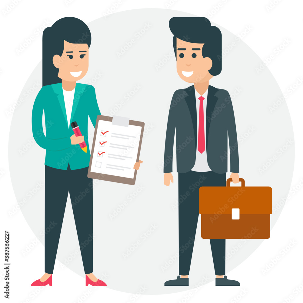 Business person talking about any official matter, business discussion icon
Business person talking about any official matter, business discussion icon