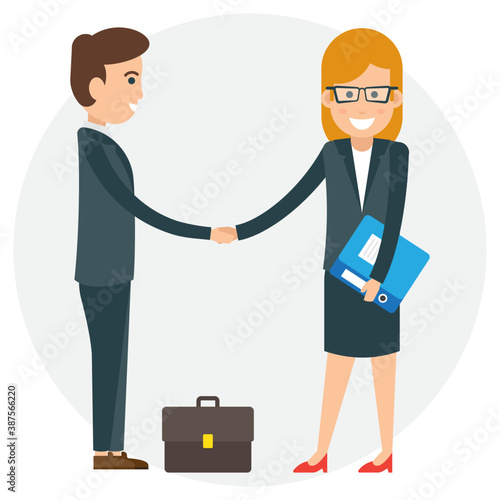 
Business person talking about any official matter, business discussion icon

