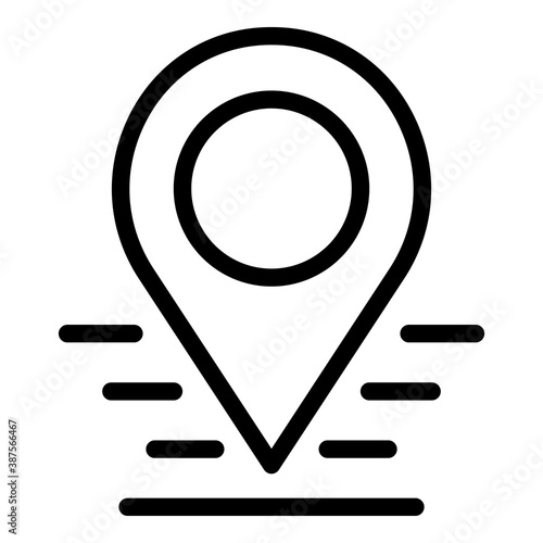 Adaptation location icon. Outline adaptation location vector icon for web design isolated on white background