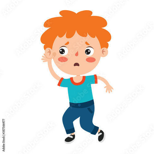 Poses And Expressions Of A Funny Boy