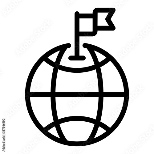 Global adaptation icon. Outline global adaptation vector icon for web design isolated on white background