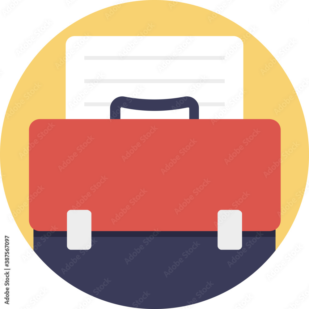 An office case, portfolio bag vector icon
An office case, portfolio bag vector icon