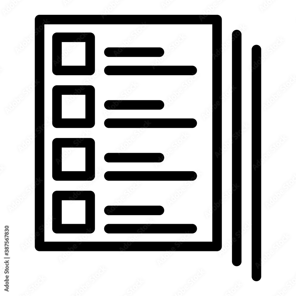 Final exam icon. Outline final exam vector icon for web design isolated on white background Final exam icon. Outline final exam vector icon for web design isolated on white background