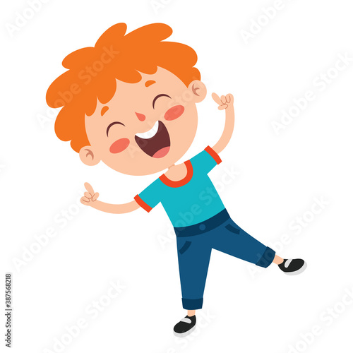 Poses And Expressions Of A Funny Boy