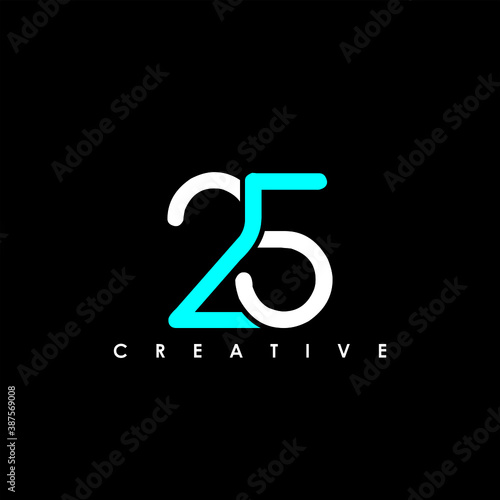 25 Letter Initial Logo Design Template Vector Illustration	
