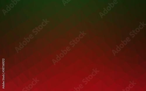 Light Green, Red vector abstract mosaic background.