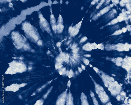Indigo Swirl. Bohemian Tie Die. Blue Roll 