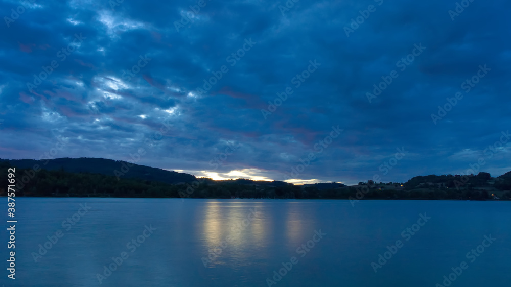 Early night on a lake