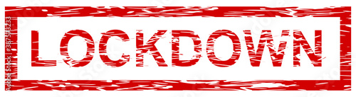roter Ausgangssperre Banner grunge Lockdown