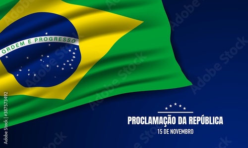 Brazil Republic Day Background. Vector Illustration.