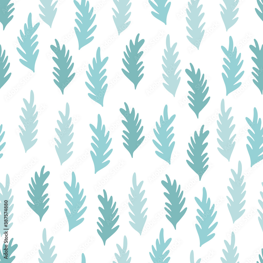 Abstract vector winter leaves seamless pattern Abstract vector winter leaves seamless pattern