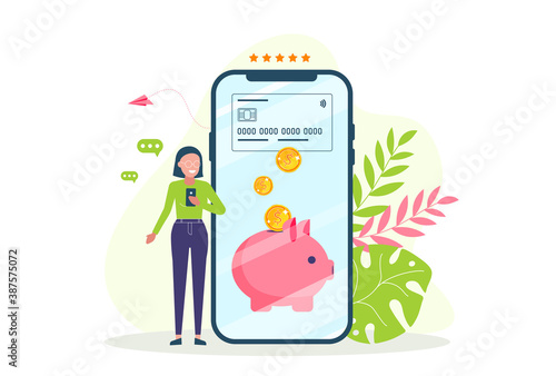 Smartphone with reward program app. Receive and accumulate bonuses.