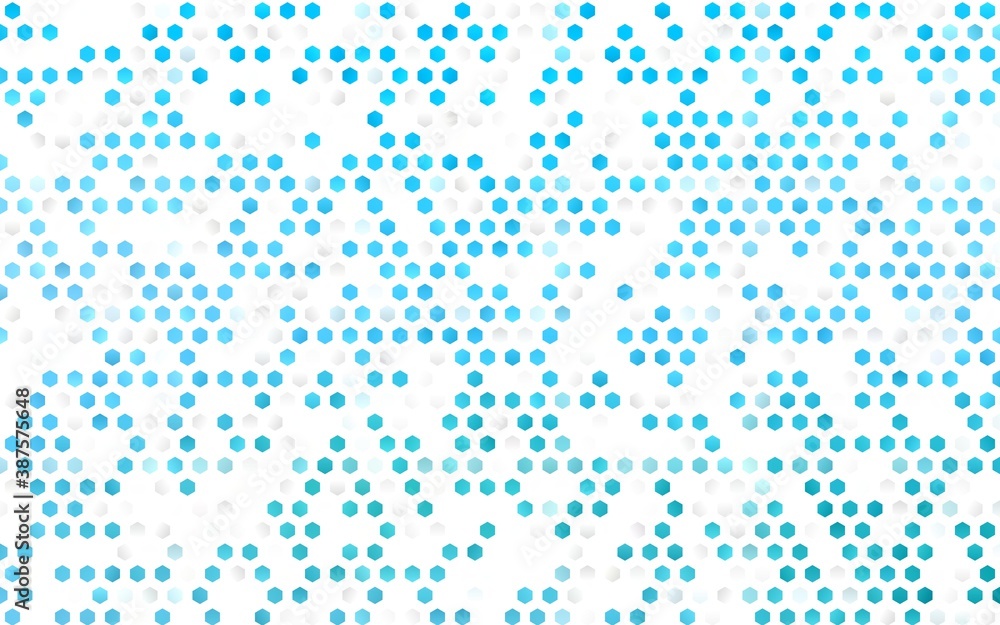 Light BLUE vector template in hexagonal style. Light BLUE vector template in hexagonal style.