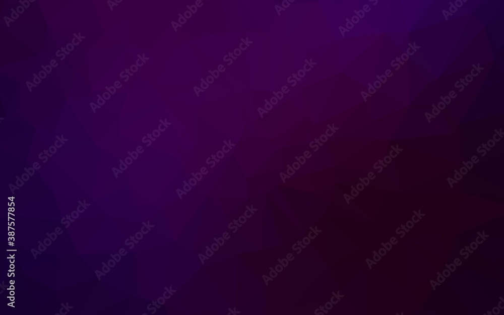 Dark Purple vector triangle mosaic cover. Dark Purple vector triangle mosaic cover.