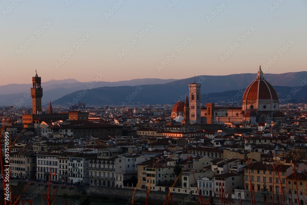 florence at sunset