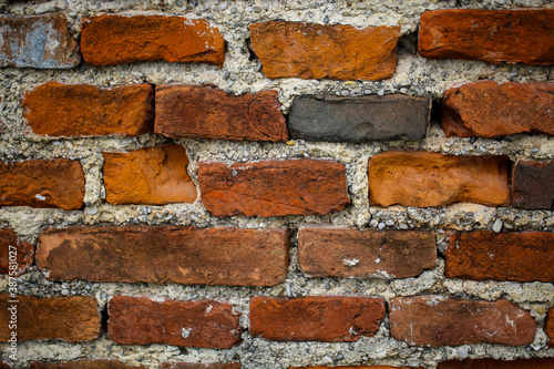 old brick wall as background, bricks