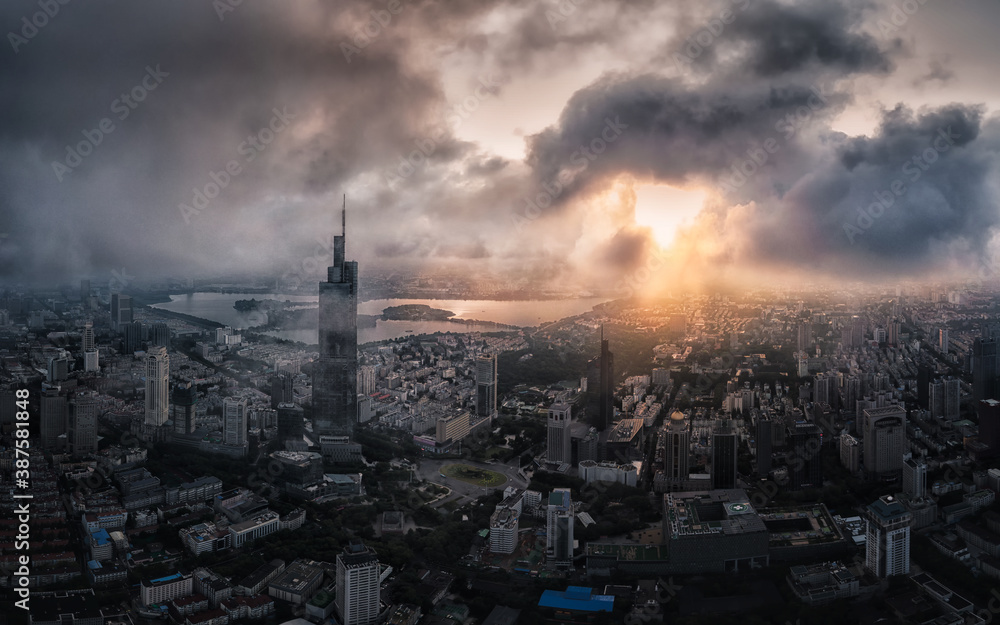 Obraz premium Nanjing Skyline