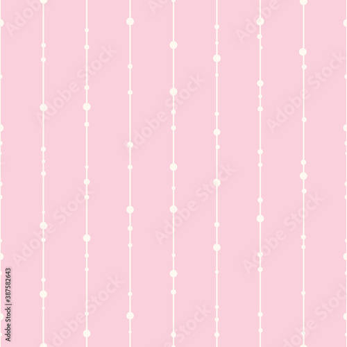 Seamless vector stripe pastel pink pattern background. Pink vector abstract seamless repeat pattern stripe background with small dots.