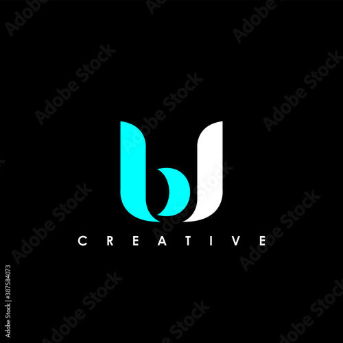 Photos BW Letter Initial Logo Design Template Vector Illustration