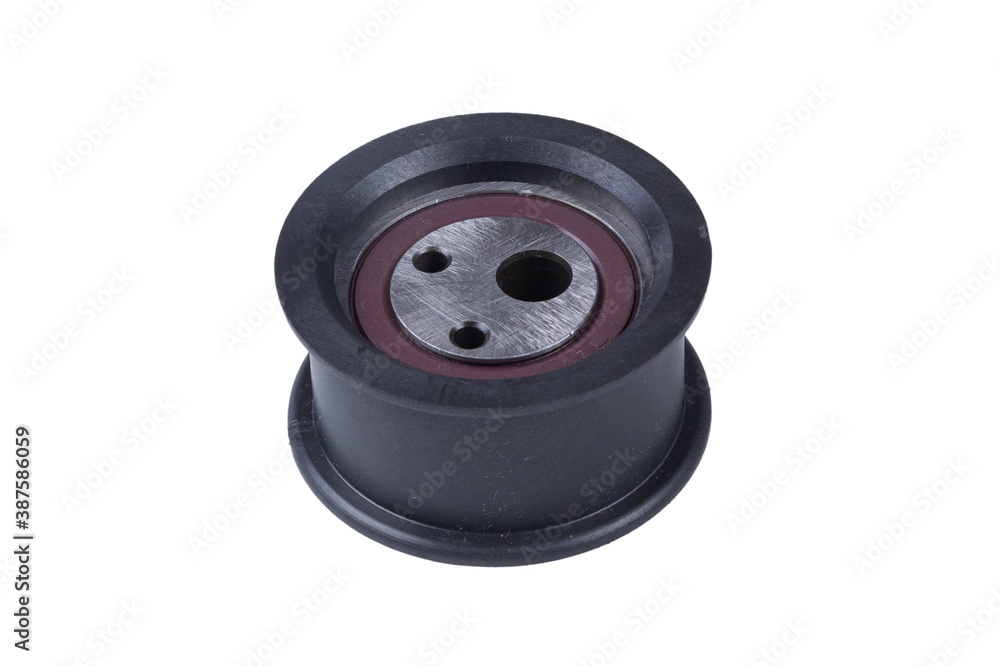 new car tension roller isolated on white background new car tension roller isolated on white background