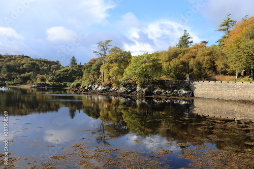 autumn landscape with lake, stornoway, isle of lewis, outer hebrides, scotland