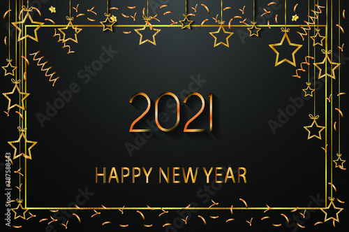 2021 Happy New Year background for your seasonal invitations, festive posters, greetings cards.