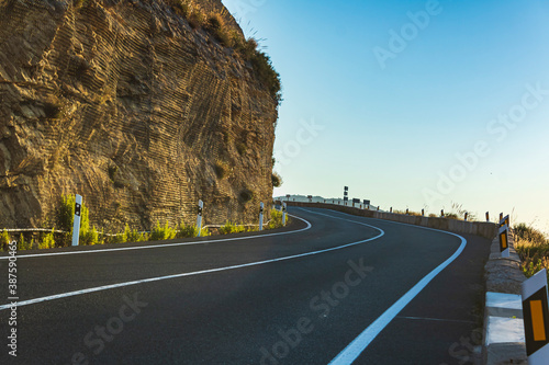 Dawn in the mountain pass of La Carrasqueta, Alicante. photo