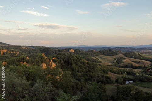 A typical Tuscan hilly landscape within the natural area of the Balze.