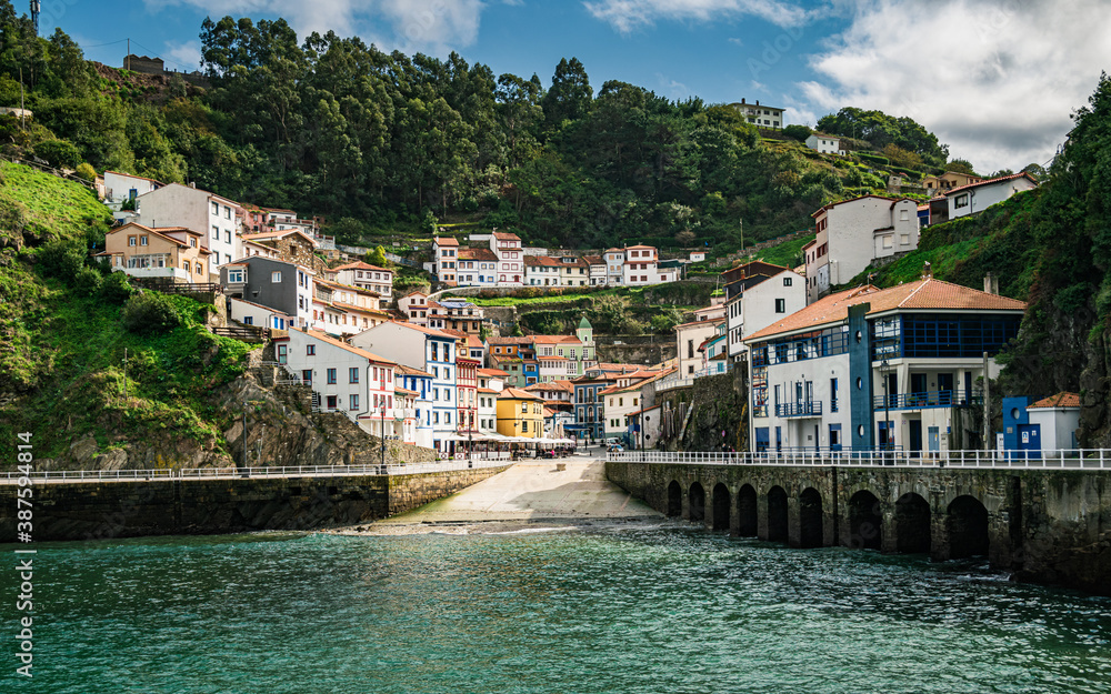 Picturesque waterfront of Cudillero, a small fishing village in Asturias, Spain.