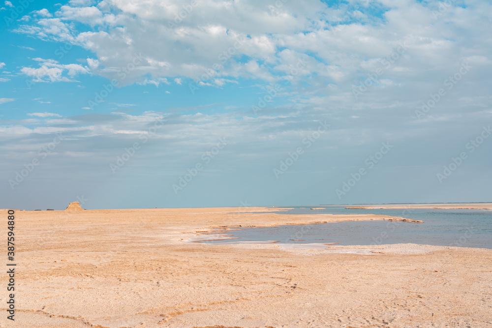 sand beach and blue sky