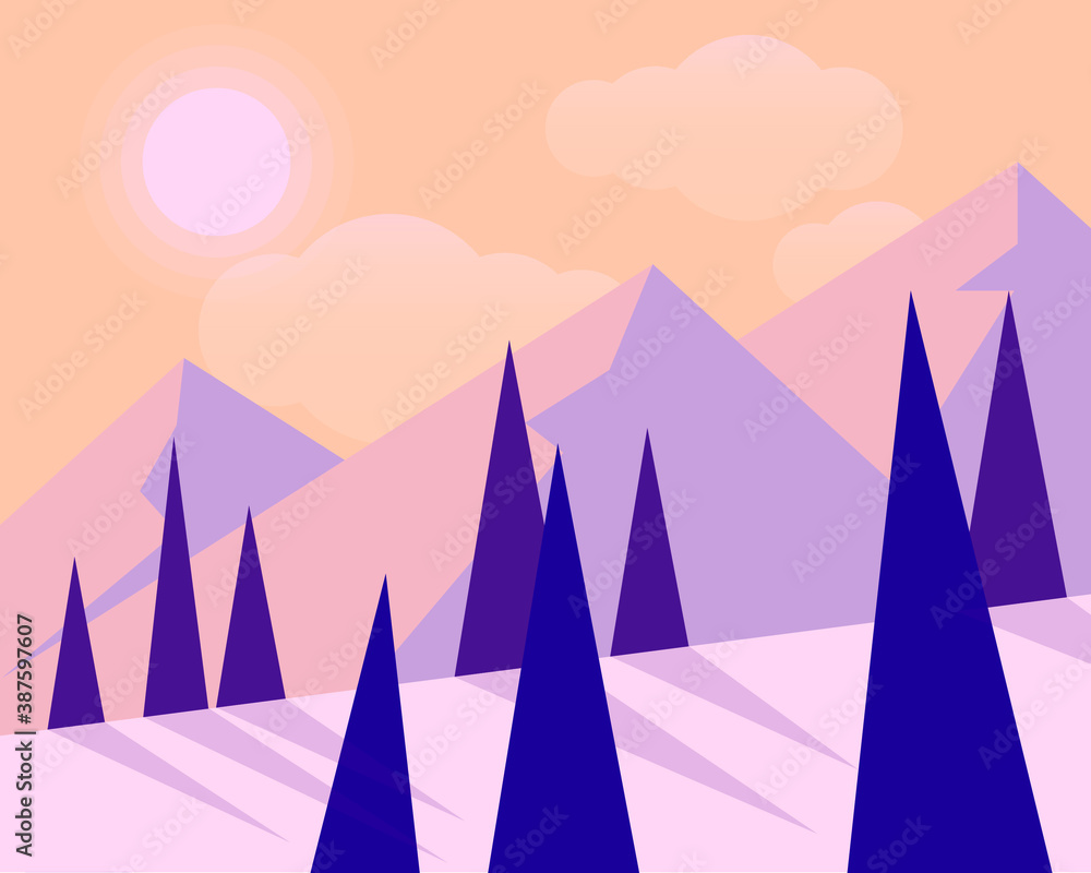 Landscape, nature vector background. Landscape, nature vector background.