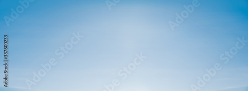 Wide Panorama Blue Sky for nature blue color background