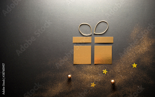 Gold card gift box