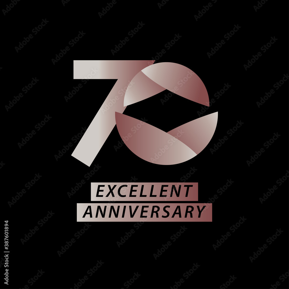 70 Years Anniversary Soft Celebration Vector Template Design Illustration 70 Years Anniversary Soft Celebration Vector Template Design Illustration