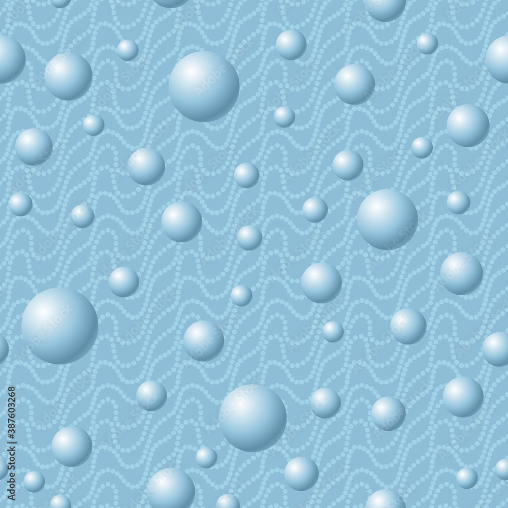 Seamless three-dimensional balls background