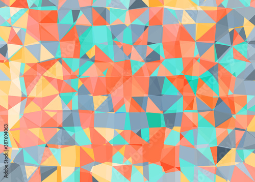 Vector triangle mosaic background with transparencies in multicolors colors