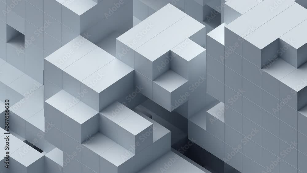 Abstract 3d render, geometric background with cubes, modern animation, motion design, 4k video Abstract 3d render, geometric background with cubes, modern animation, motion design, 4k video
