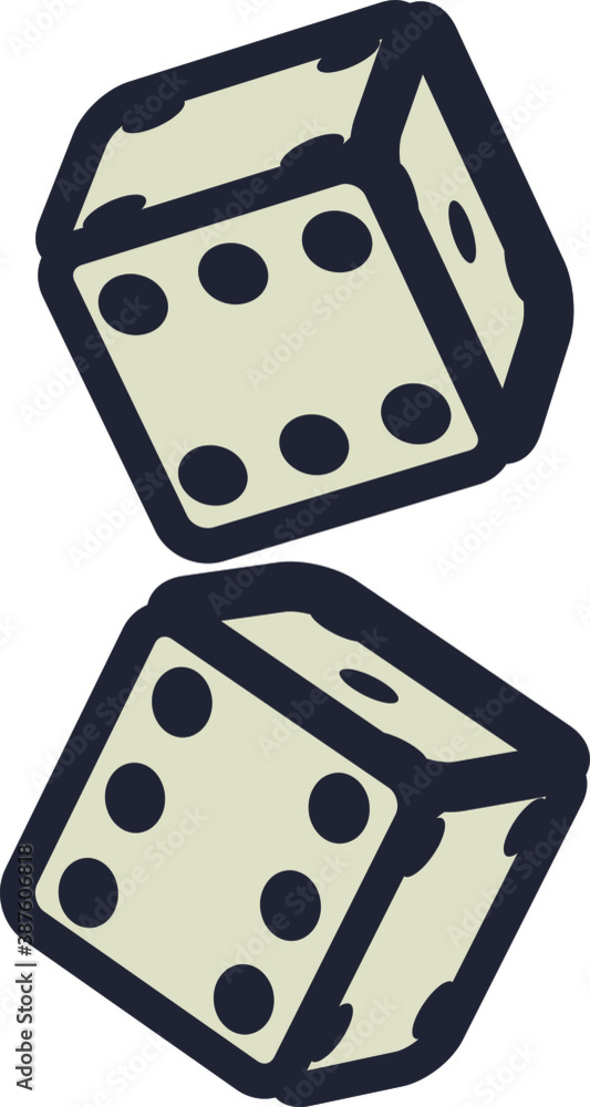Dice vector print design for boys Dice vector print design for boys