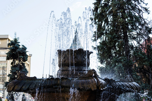 Fish fountain, artesian fountain built in 1957. Timisoara, Romania. photo