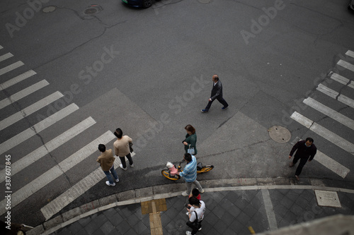 people walking on the street