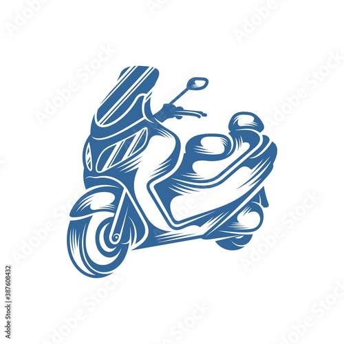 Motorcycle logo design template, scooter matic icon vector design - vehicle icons