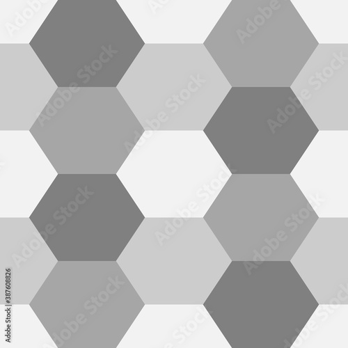 Hexagons. Honeycomb. Mosaic. Flooring background. Ancient ethnic motif. Geometric wallpaper. Parquet backdrop. Digital paper, web design, textile print. Seamless ornament pattern. Abstract art image.