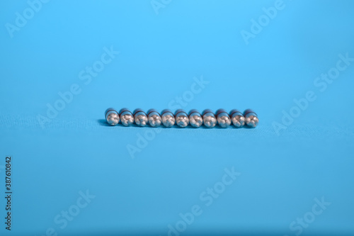 White and colored medicines in the form of figurines.