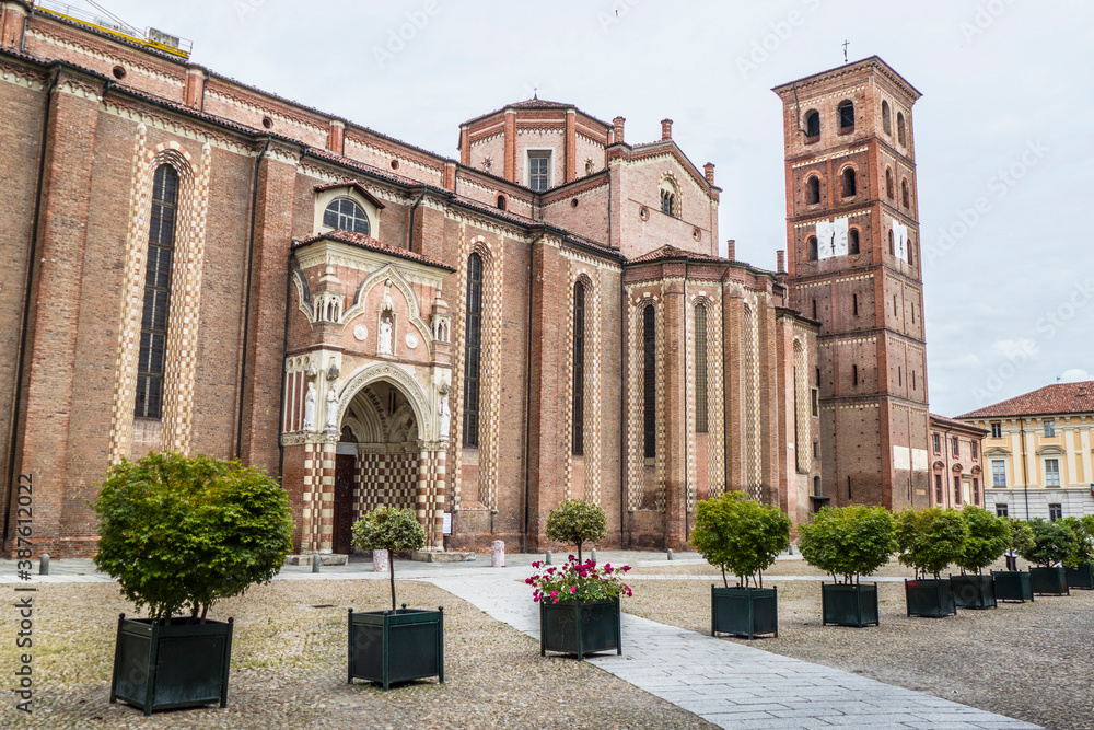 The beautiful Cathedral of Asti in Piedmont